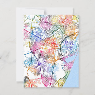 Recife Brazil City Map Postkarte