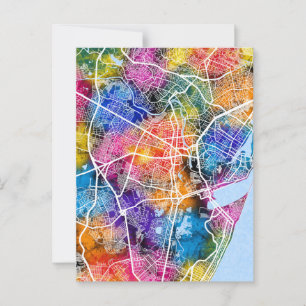 Recife Brazil City Map Postkarte