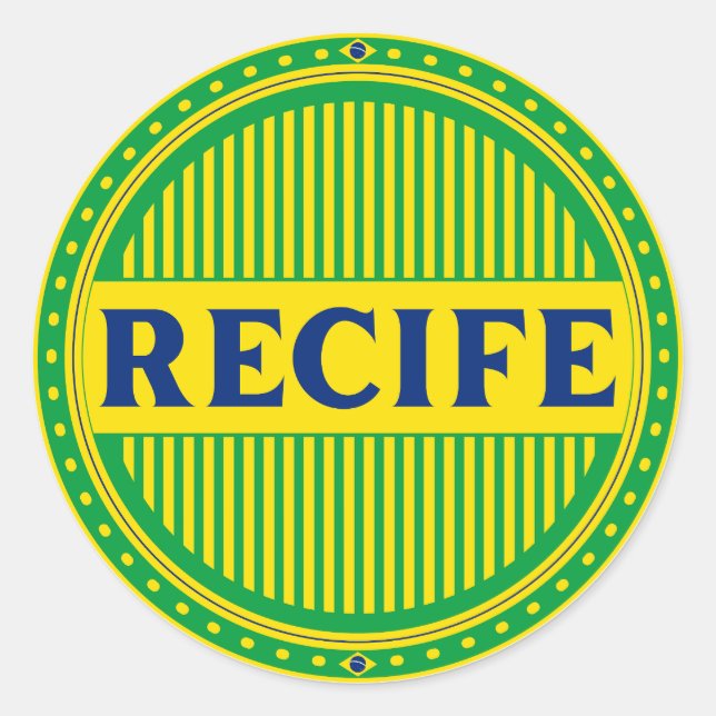 Recife City Pride Pride – Brazilian Identity Runder Aufkleber (Vorderseite)