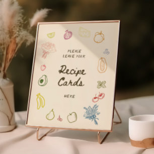 Recipe aus dem Markt für handgezogenes Brautparty Poster