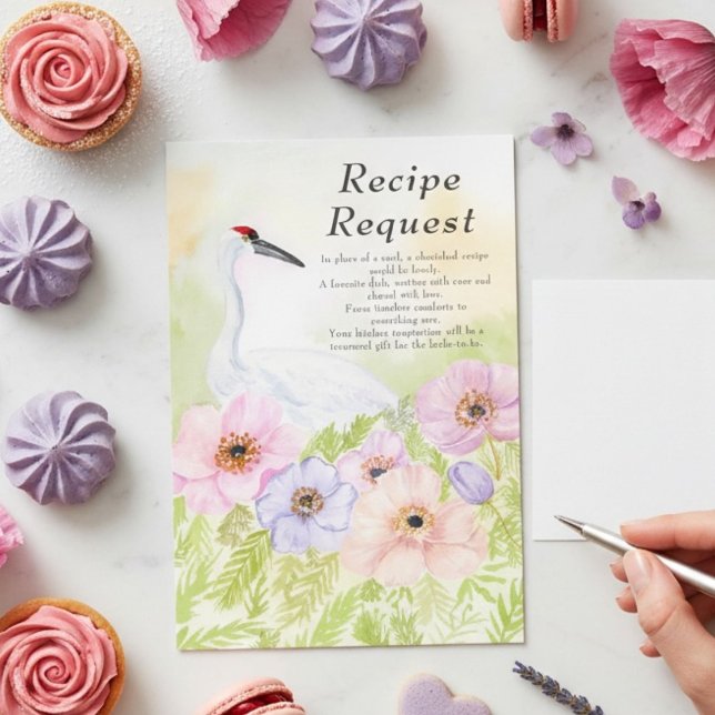 Recipe Bridal Shower Whooping Crane Anemones  Begleitkarte (Von Creator hochgeladen)