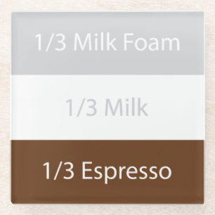 Recipe cappuccino Kaffee Textentwurf Glasuntersetzer