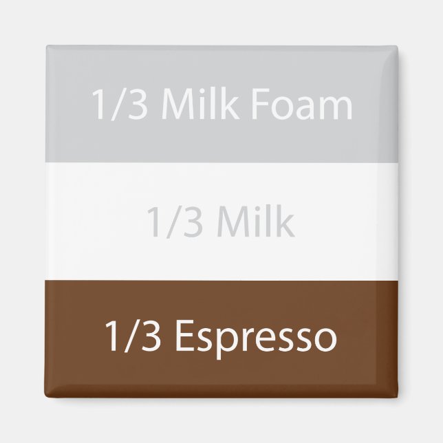 Recipe cappuccino Kaffee | Textentwurf Magnet (Vorne)