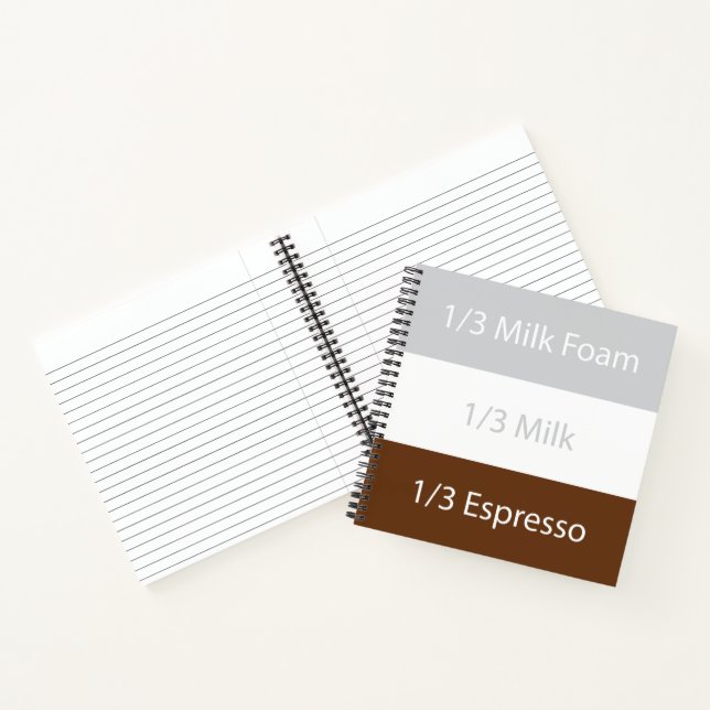 Recipe cappuccino Kaffee | Textentwurf Notizbuch (Innenseite)