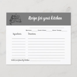 Recipe Card Brautparty Owls Liebe Flyer