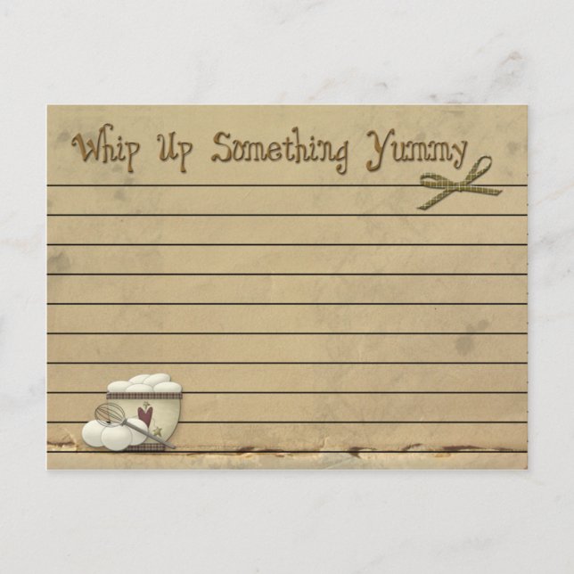 Recipe-Card-Eier Postkarte (Vorderseite)