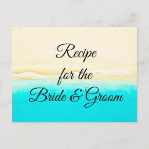 Recipe Card Ocean Shore Beach Hochzeit Postkarte
