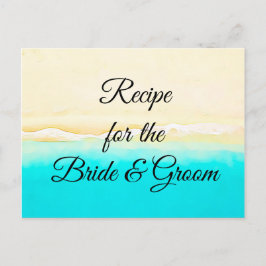 Recipe Card Ocean Shore Beach Hochzeit Postkarte