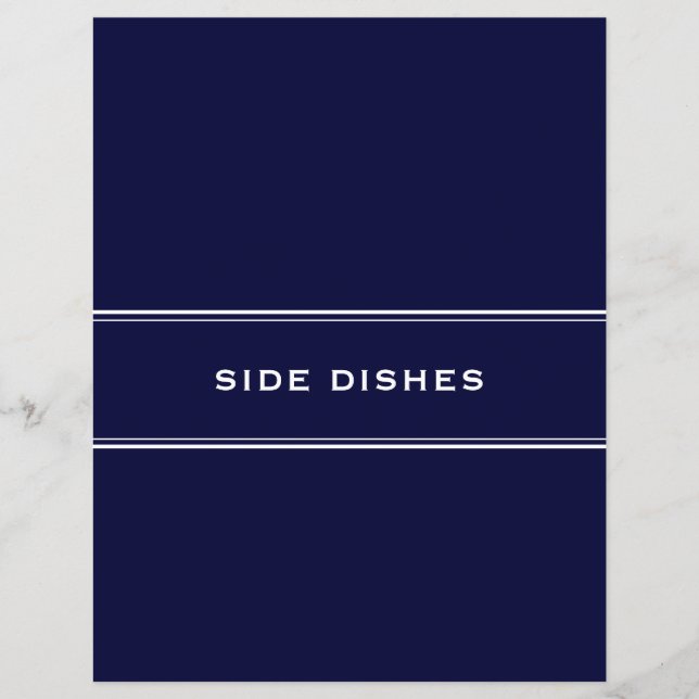 Recipe Divider Side Geschirr Navy Blue (Vorderseite)