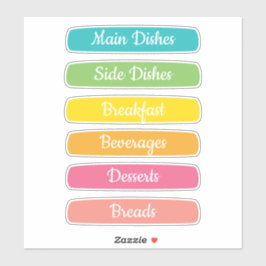 Recipe Dividers Personalized Aufkleber