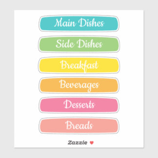 Recipe Dividers Personalized Aufkleber