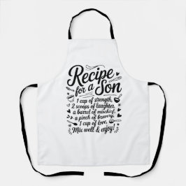 Recipe for a Son Kitchen Strength, Kindness & Love Schürze