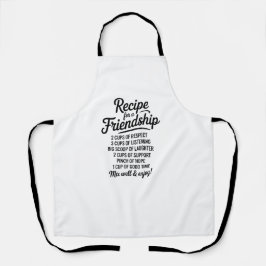 Recipe for Friendship Kitchen Respect, Laughter Schürze