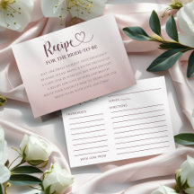 Recipe for the Bride Modern Rose Gold  Enclosure C