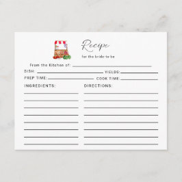 Recipe for the Bride Off The Market Bridal Shower Begleitkarte