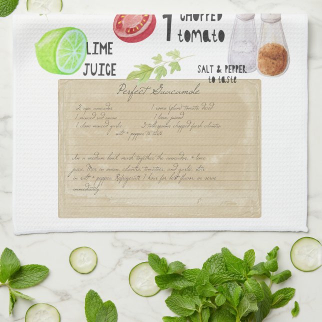 Recipe Heirloom Tea Handtücher (Gefaltet)