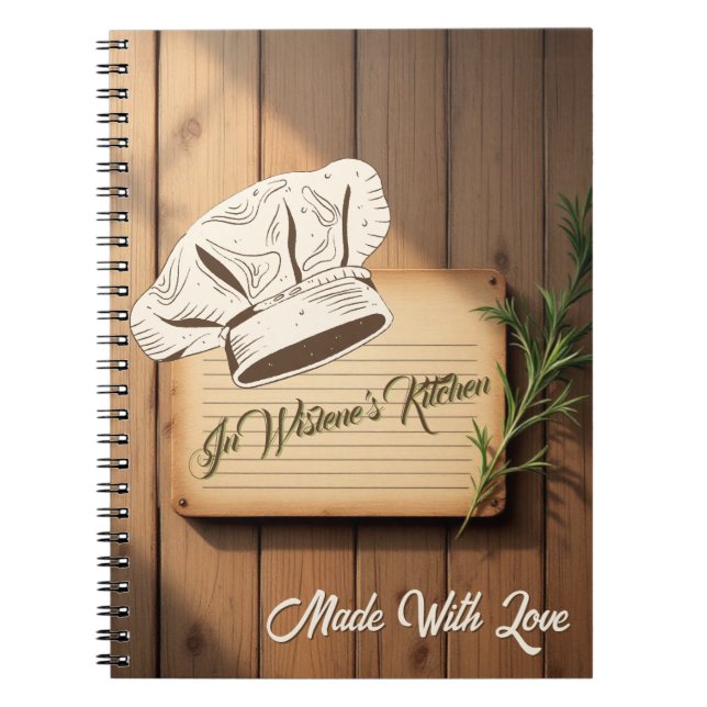 Recipe Journal for New Traditions | Wooden Recipe  Notizblock (Vorderseite)