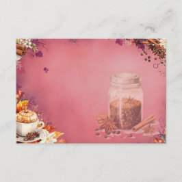 Recipe-Karte für Zucker und Gewürz Begleitkarte