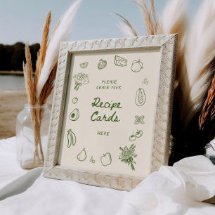 Recipe mit grüner Hand vom Markt Poster