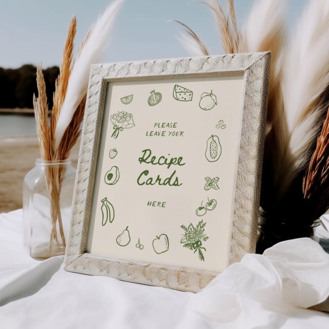 Recipe mit grüner Hand vom Markt Poster (Von Creator hochgeladen)