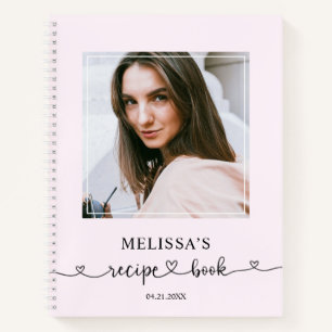 Recipe Niedlich Heart Calligraphy Foto Notebook Notizbuch