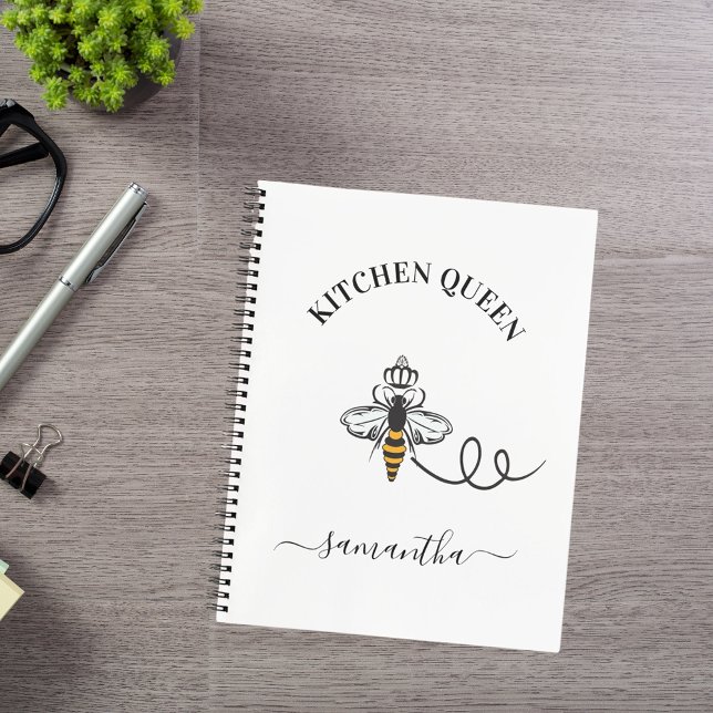 Recipe Queen bee Küchenchef Name Notizbuch (Von Creator hochgeladen)