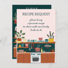 RECIPE REQUEST Bridal Shower Cute Recipe Request Begleitkarte