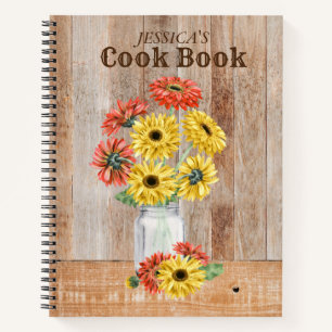 Recipes Gerber Daisy in Mason Jar Notizbuch