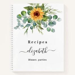 Recipes sunflower Eukalyptus Greenscript Name Notizbuch