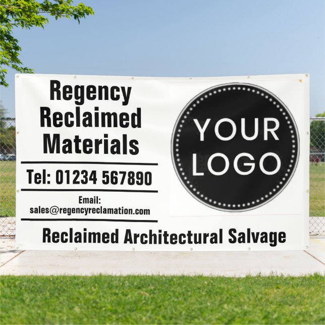Reclaimed Materials Architectural Salvage & Logo Banner (Außenbereich)