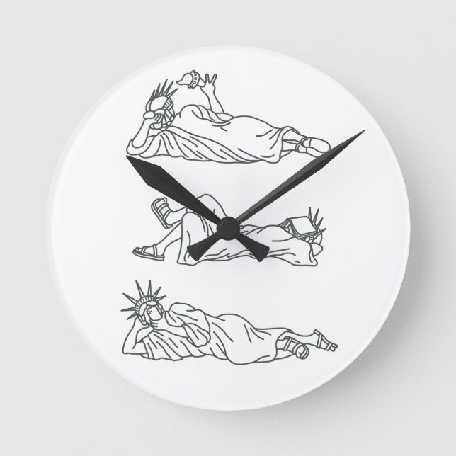 Reclining Dudette - Graulinien Art rund um die Uhr (Vorderseite)