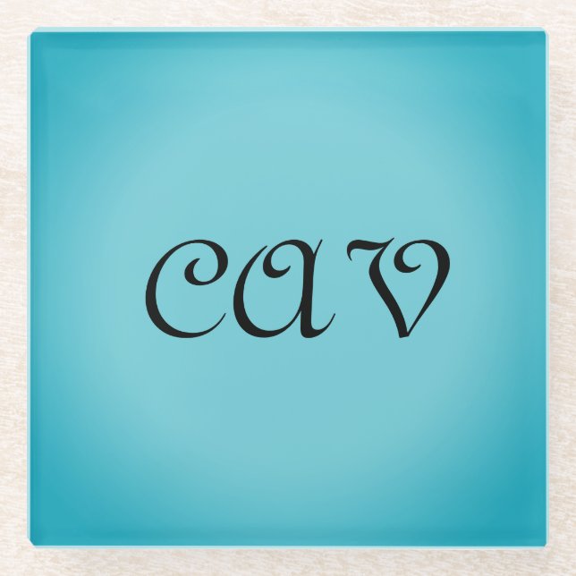 Recoleta Cornflower Blue Glasuntersetzer (Vorderseite)