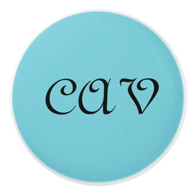 Recoleta Cornflower Blue Keramikknauf (Vorderseite)