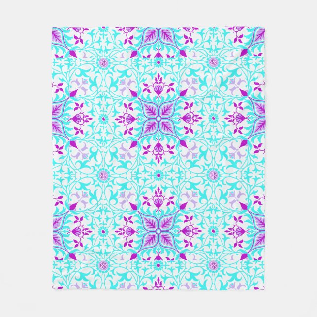 Recolor expressive Leafy Pattern Fleecedecke (Vorderseite)