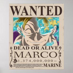 Recompensa Marco One Piece Poster