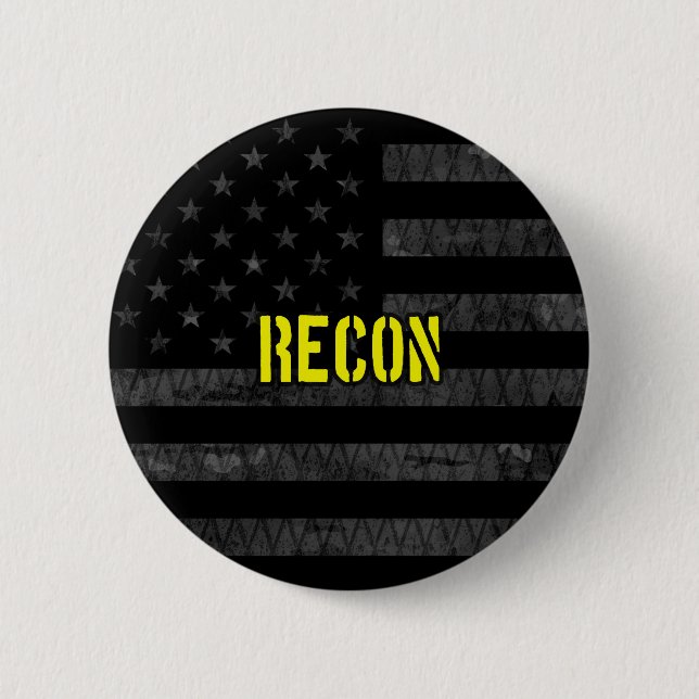 Recon Subdudued American Flag Button (Vorderseite)