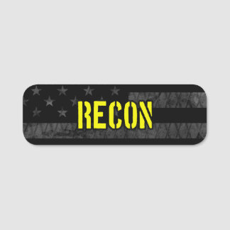 Recon Subdudued American Flag Namensschild