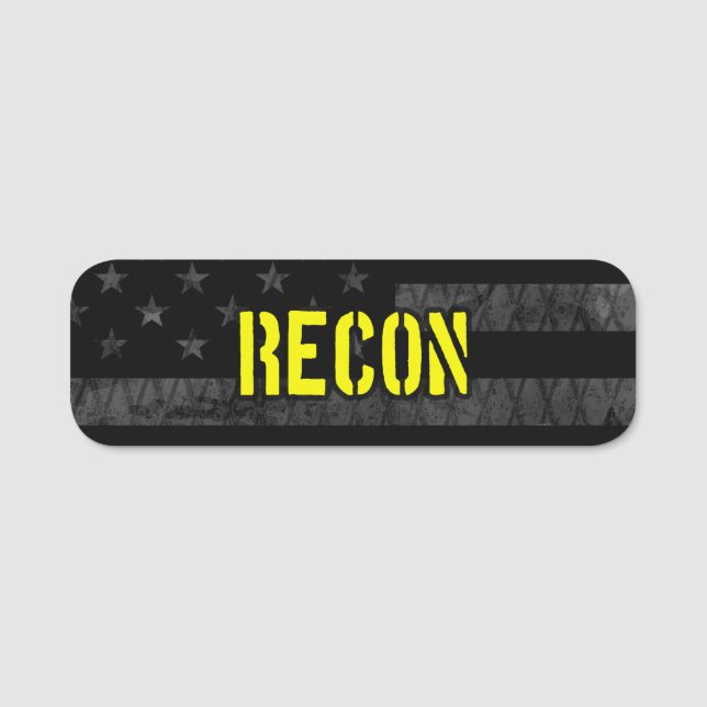 Recon Subdudued American Flag Namensschild (Vorderseite)