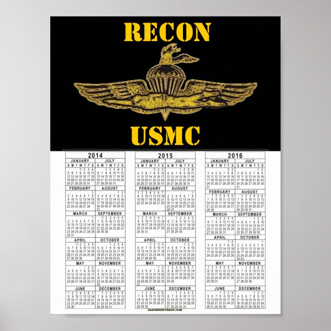 RECON USMC POSTER (Vorne)