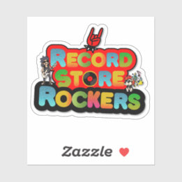 Record Store Rockers Logo Sticker