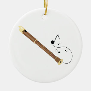 Recorder-Flöte Keramik Ornament