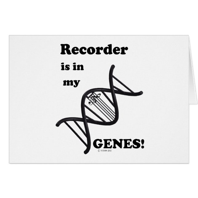 Recorder ist in meinen Genen (Vorderseite (Horizontal))
