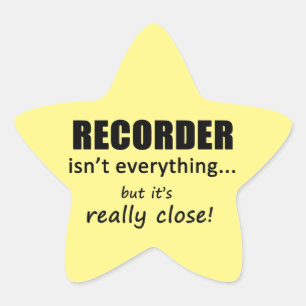 Recorder ist nicht alles Star Sticker