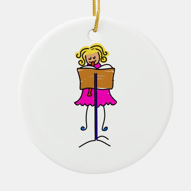 Recorder-Kind Keramikornament (Vorne)