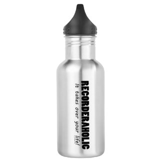 Recorderaholisches Leben Edelstahlflasche