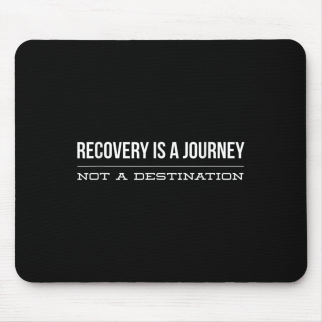 Recovery Journey Aa Alcoholics Na Narcotics Motiva Mousepad (Vorne)