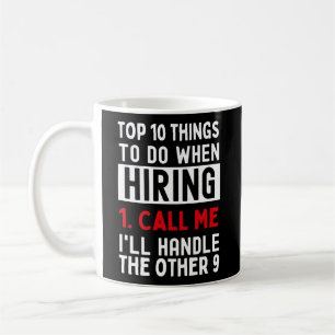 Recruiter Anstellung Top 10 Liste Call me Kaffeetasse