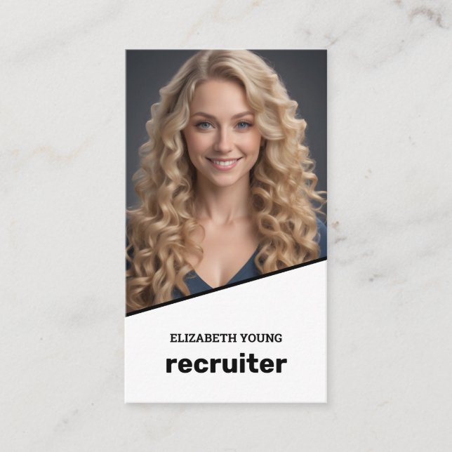Recruiter Custom Foto und QR Visitenkarte (Vorderseite)