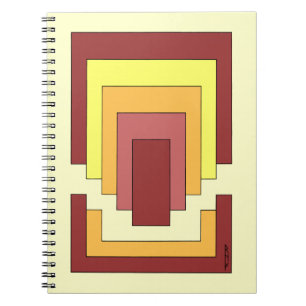 Rectangle Abstrakt Multicolor (70er Style) Notizblock