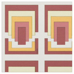 Rectangle Abstrakt Multicolor (70er Style) Stoff